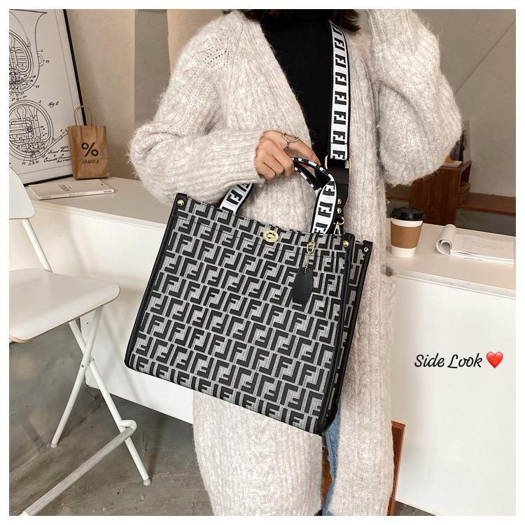 Siksyra Imported Premium Fendi Style Tote Bag – Classy PU Leather Handbag for Women