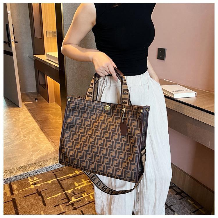 Siksyra Imported Premium Fendi Style Tote Bag – Classy PU Leather Handbag for Women