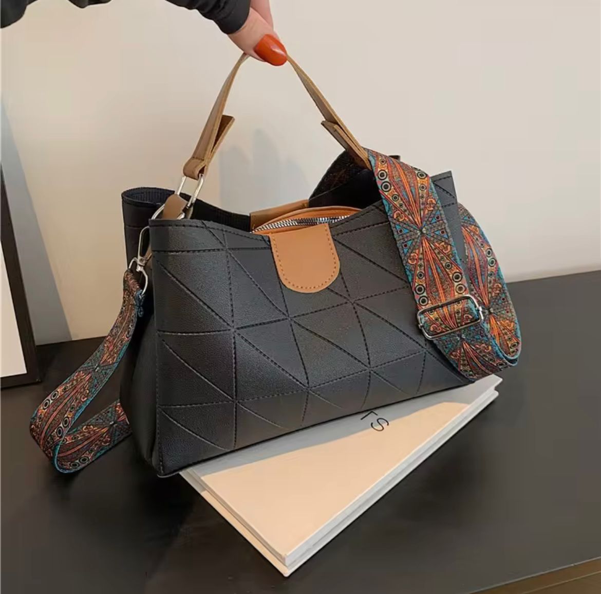 Siksyra Imported PU Leather Tote Bag – Stylish Handbag for Women in 3 Beautiful Colours