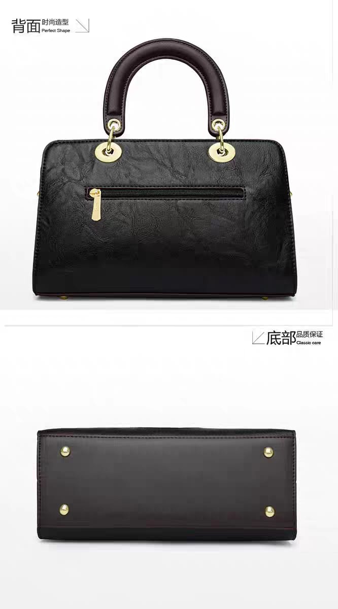 Siksyra Premium Imported Triple Partition Handbag – Elephant Patch Design