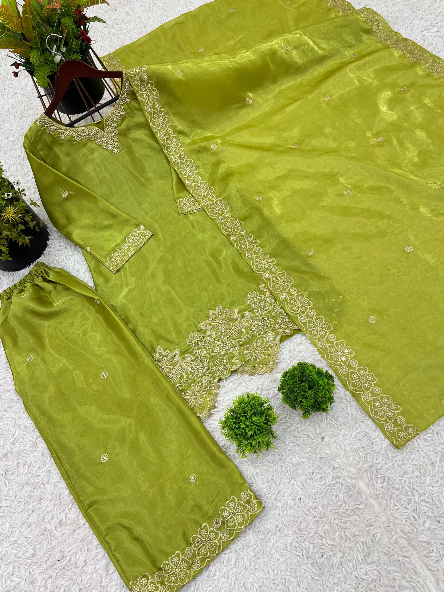 Siksyra Jimmy Choo Silk Embroidered Top-Bottom Dupatta Set – Fully Stitched Premium Ethnic Wear (SR-1674)