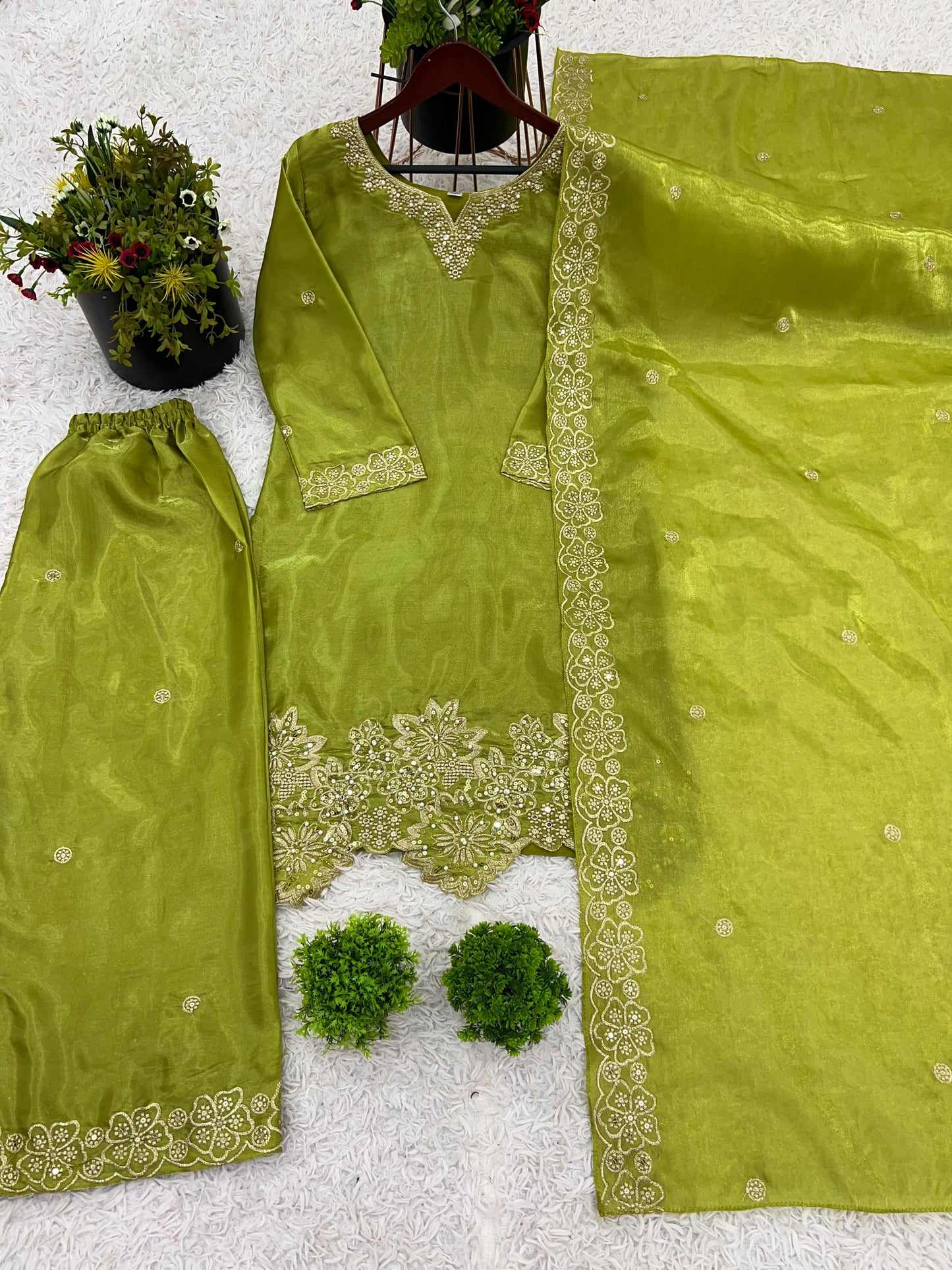 Siksyra Jimmy Choo Silk Embroidered Top-Bottom Dupatta Set – Fully Stitched Premium Ethnic Wear (SR-1674)
