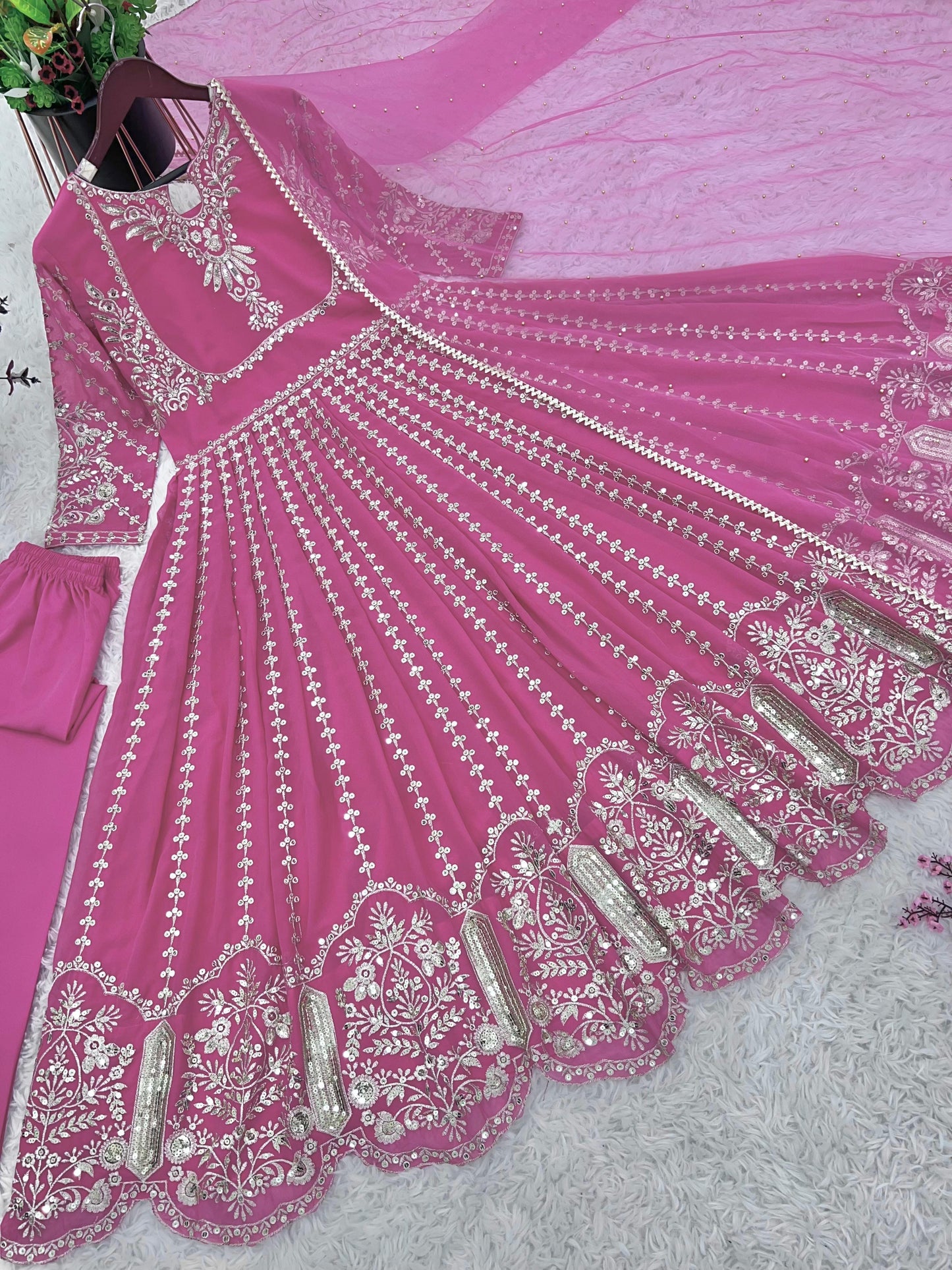 Siksyra NSR-817 Designer Heavy Embroidered Gown with Dupatta – Party Wear Collection for Women