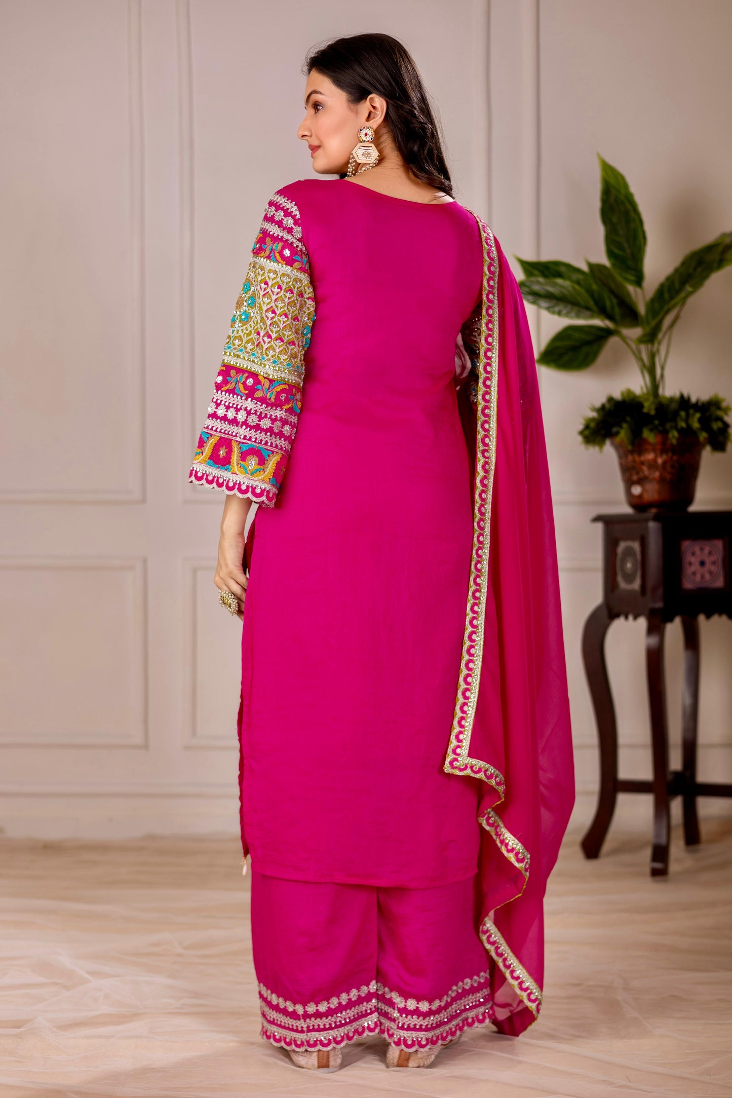 Siksyra KF-1672 Vichitra Silk Designer Salwar Suit Set with Embroidery, Mirror & Sequence Work