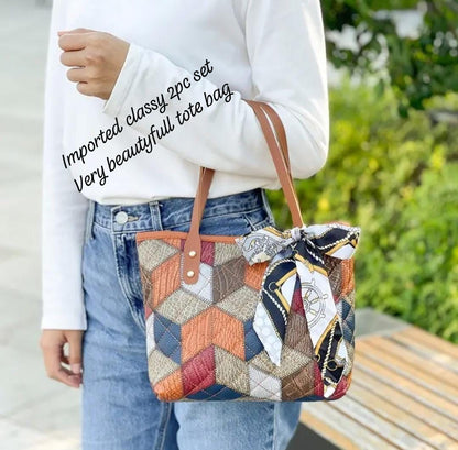 Siksyra Imported 2-Piece Tote Bag Set for Women – Premium Design, 5 Colors, Just ₹999