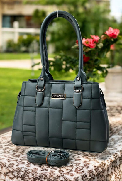 Siksyra Jimmy Choo-Inspired Handbag – Triple Compartment Leather Look Bag for Women