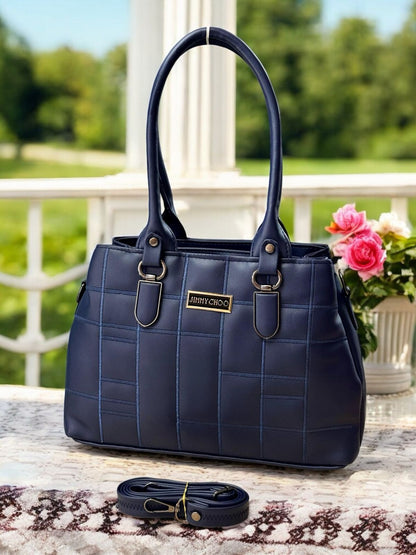 Siksyra Jimmy Choo-Inspired Handbag – Triple Compartment Leather Look Bag for Women