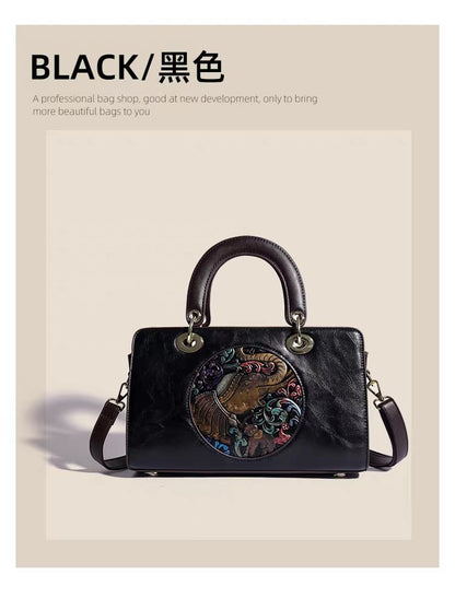 Siksyra Premium Imported Triple Partition Handbag – Elephant Patch Design