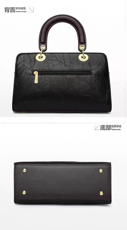 Siksyra Premium Imported Triple Partition Handbag – Elephant Patch Design