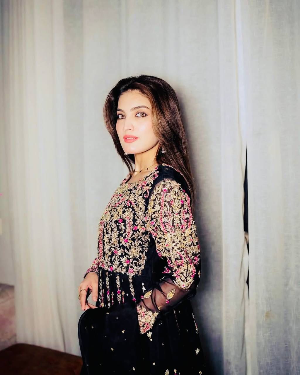 Siksyra Designer Party Wear Embroidered Palazzo Suit Set – Fully Stitched (ZC-9013)