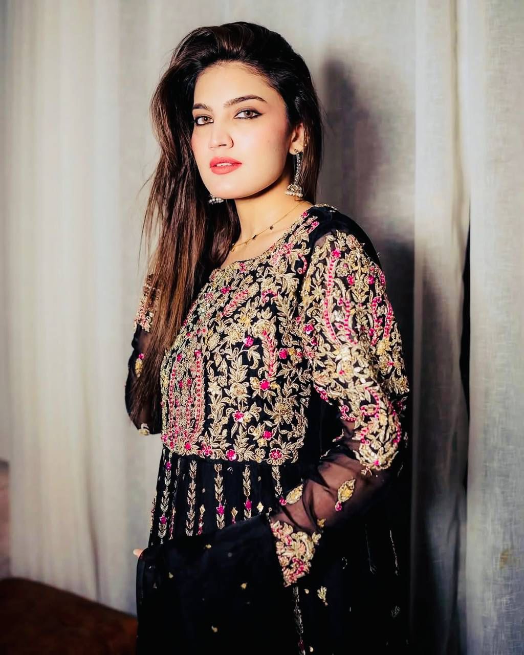 Siksyra Designer Party Wear Embroidered Palazzo Suit Set – Fully Stitched (ZC-9013)