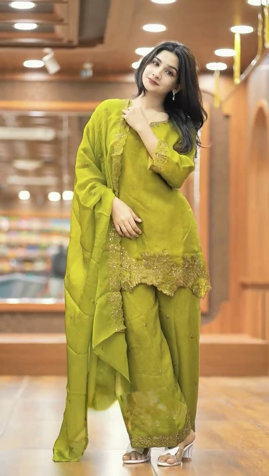 Siksyra Jimmy Choo Silk Embroidered Top-Bottom Dupatta Set – Fully Stitched Premium Ethnic Wear (SR-1674)