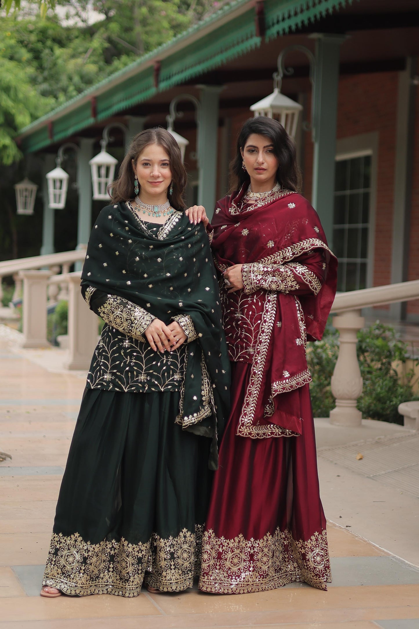 Siksyra KA-1132 Premium Designer Embroidered Kurti-Plazzo-Dupatta Set – Rangoli Silk Readymade Suit for Women